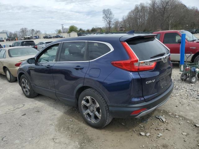 5J6RW1H57KA013699 - 2019 HONDA CR-V EX BLUE photo 2