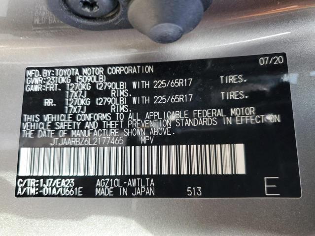 JTJAARBZ6L2177465 - 2020 LEXUS NX 300 BASE ვერცხლისფერი ფოტო 13