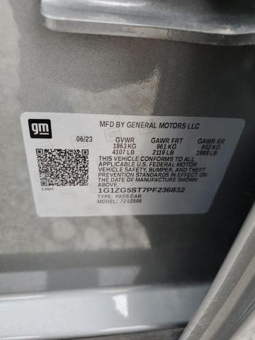 1G1ZG5ST7PF236832 - 2023 CHEVROLET MALIBU RS GRAY photo 12