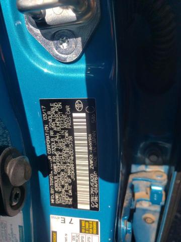 JTDKARFP4H3015738 - 2017 TOYOTA PRIUS PRIM ტურკოუსი ფოტო 13