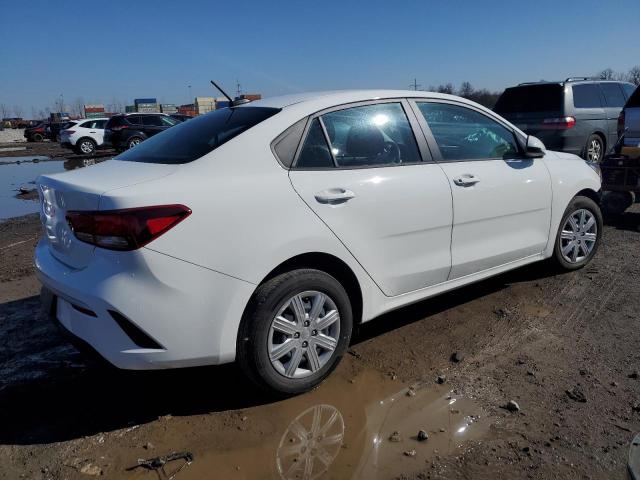 3KPA24AD6NE463329 - 2022 KIA RIO LX WHITE photo 3