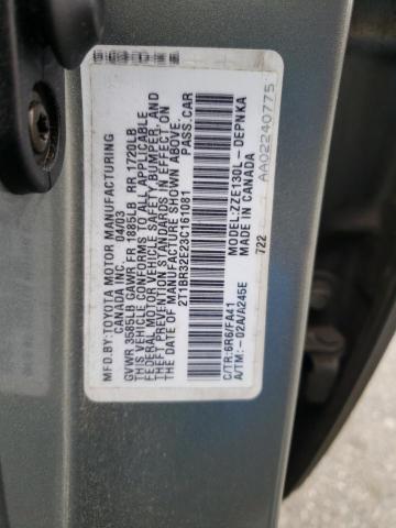 2T1BR32E23C161081 - 2003 TOYOTA COROLLA CE GRAY photo 12