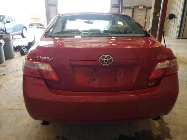 4T1BK46K37U005369 - 2007 TOYOTA CAMRY LE RED photo 6