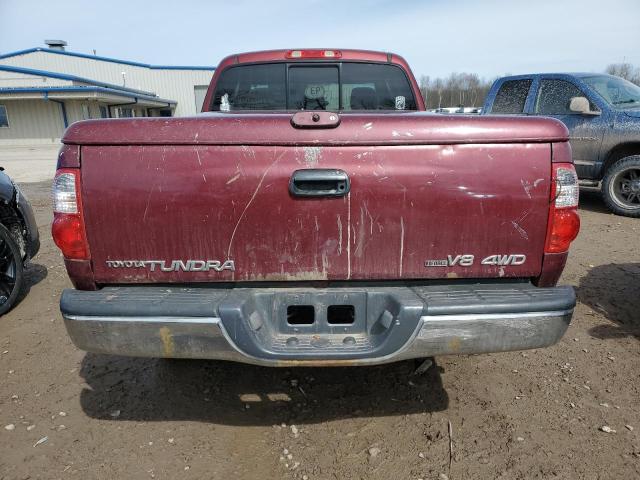5TBBT44185S472695 - 2005 TOYOTA TUNDRA ACCESS CAB SR5 MAROON photo 6