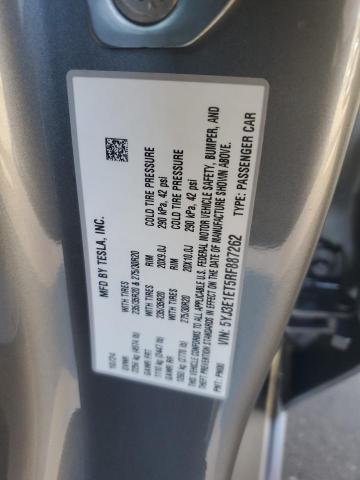 5YJ3E1ET5RF887262 - 2024 TESLA MODEL 3 SILVER photo 12