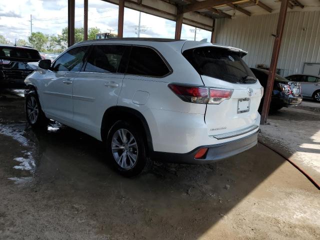 5TDKKRFH6FS101991 - 2015 TOYOTA HIGHLANDER XLE WHITE photo 2