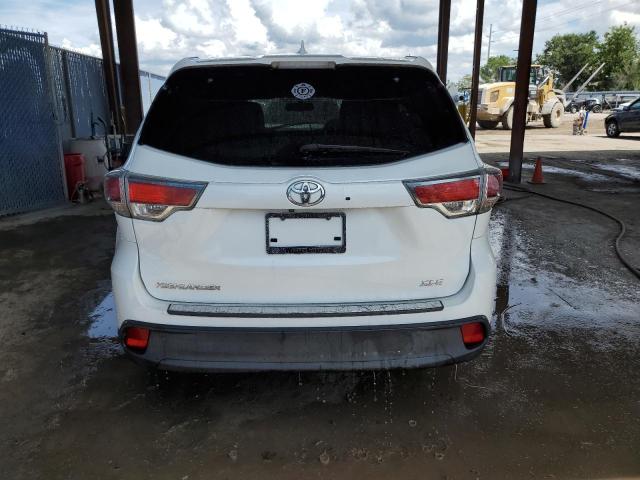 5TDKKRFH6FS101991 - 2015 TOYOTA HIGHLANDER XLE WHITE photo 6