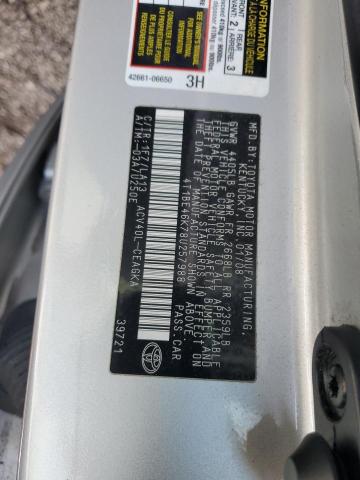 4T1BE46K78U257988 - 2008 TOYOTA CAMRY CE SILVER photo 13