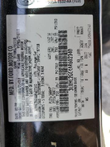 3LNHL2GC4AR602340 - 2010 LINCOLN MKZ CHARCOAL photo 12