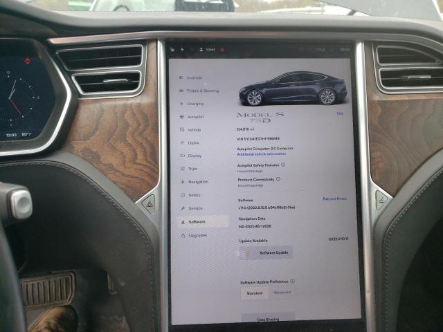 5YJSA1E27HF196649 - 2017 TESLA MODEL S ნაცრისფერი ფოტო 9