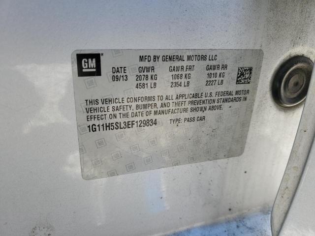 1G11H5SL3EF129834 - 2014 CHEVROLET MALIBU LTZ 银色 照片 13