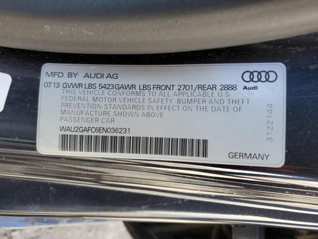 WAU2GAFC6EN036231 - 2014 AUDI A7 PRESTIGE BLACK photo 13