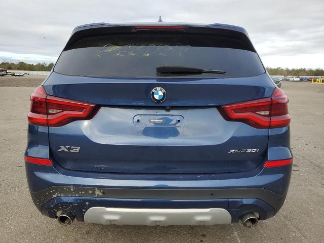 5UXTY5C02M9G06207 - 2021 BMW X3 XDRIVE30I BLUE photo 6