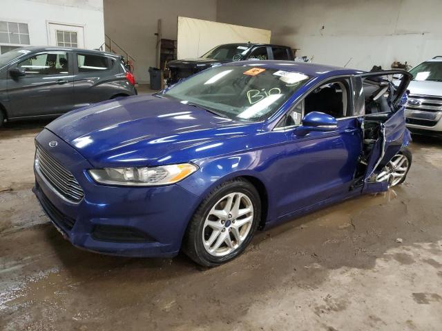 1FA6P0H76E5392280 - 2014 FORD FUSION SE BLUE photo 1