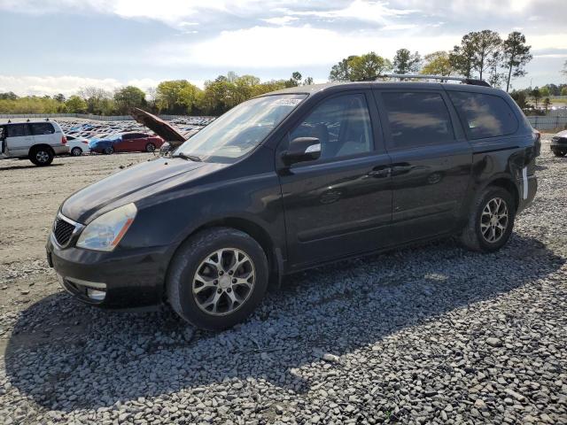 KNDMG4C76E6551762 - 2014 KIA SEDONA LX BLACK photo 1