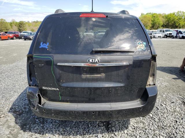 KNDMG4C76E6551762 - 2014 KIA SEDONA LX BLACK photo 6