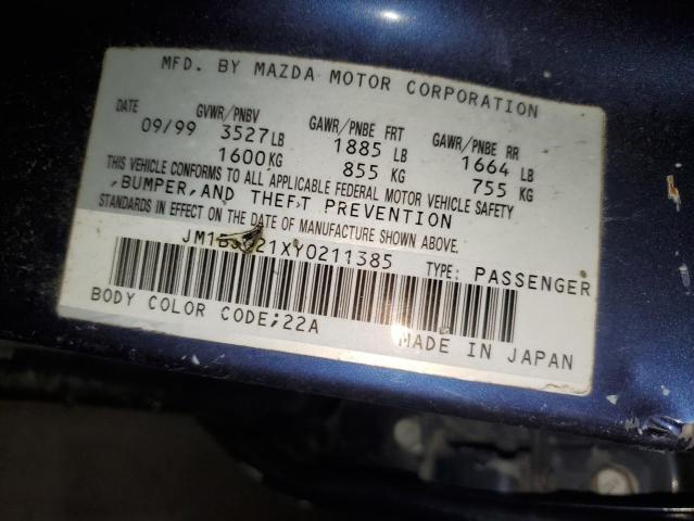 JM1BJ221XY0211385 - 2000 MAZDA PROTEGE ES 蓝色 照片 12