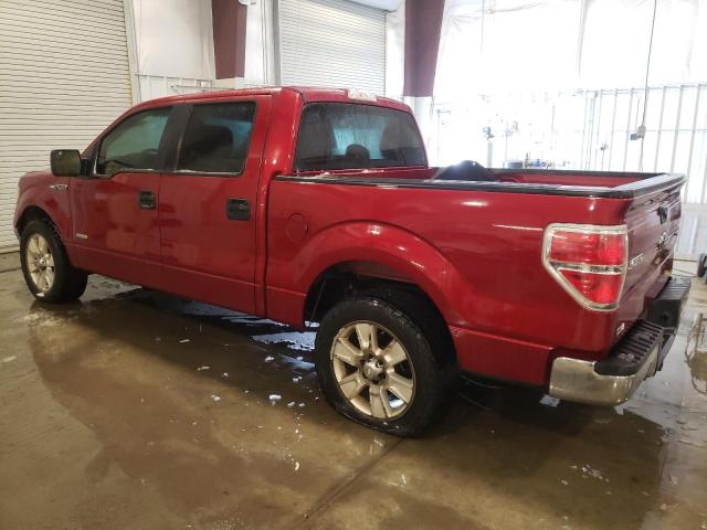 1FTFW1CT5DKG51834 - 2013 FORD F150 SUPERCREW RED photo 2