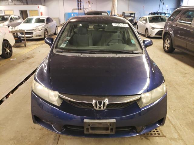 19XFA16589E044395 - 2009 HONDA CIVIC LX BLUE photo 5