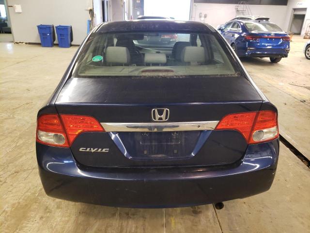 19XFA16589E044395 - 2009 HONDA CIVIC LX BLUE photo 6