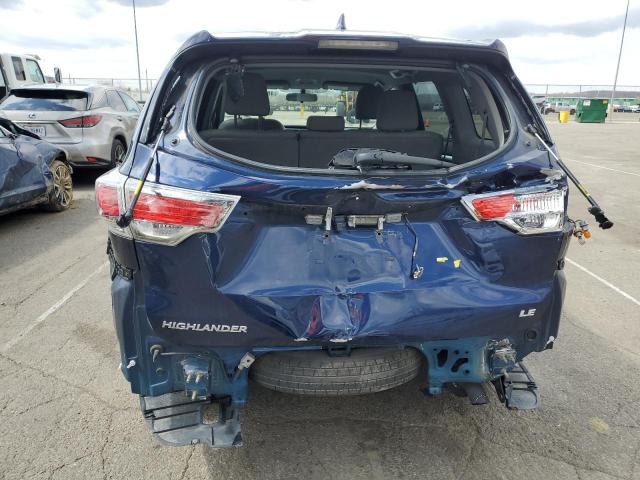 5TDZKRFH4FS064986 - 2015 TOYOTA HIGHLANDER LE BLUE photo 6