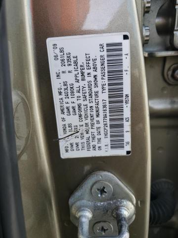 1HGCP26779A163617 - 2009 HONDA ACCORD EX GOLD photo 12