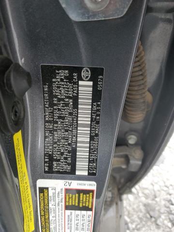 4T1BK3DB7CU447255 - 2012 TOYOTA AVALON BASE 灰色 照片 12