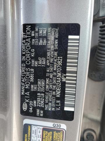 KNDEU2AA1M7079821 - 2021 KIA SELTOS S SILVER photo 13