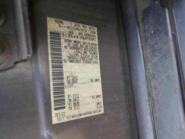 1N4AA5AP9EC449876 - 2014 NISSAN MAXIMA S GRAY photo 13