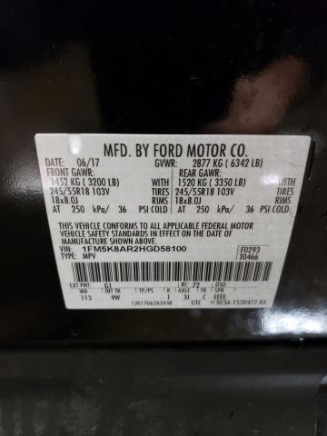 1FM5K8AR2HGD58100 - 2017 FORD EXPLORER POLICE INTERCEPTOR Qara foto 13