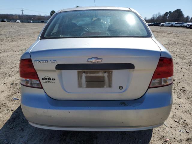 KL1TD56686B540341 - 2006 CHEVROLET AVEO BASE Gümüş foto 6