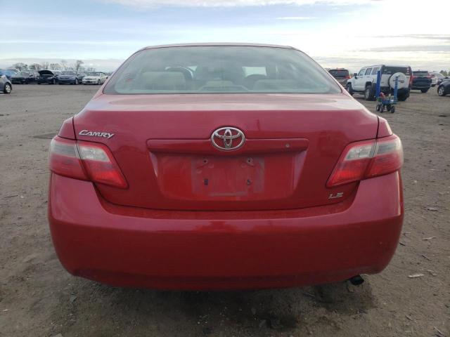 4T1BE46K77U087842 - 2007 TOYOTA CAMRY CE RED photo 6