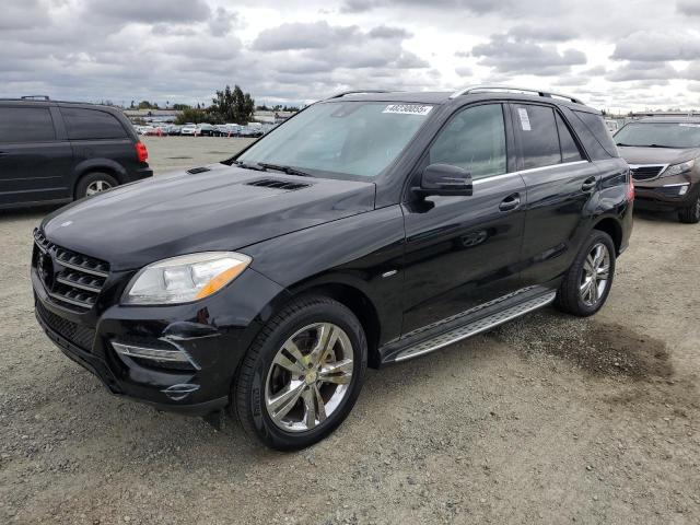 4JGDA5HB6CA068606 - 2012 MERCEDES-BENZ ML 350 4MATIC BLACK photo 1