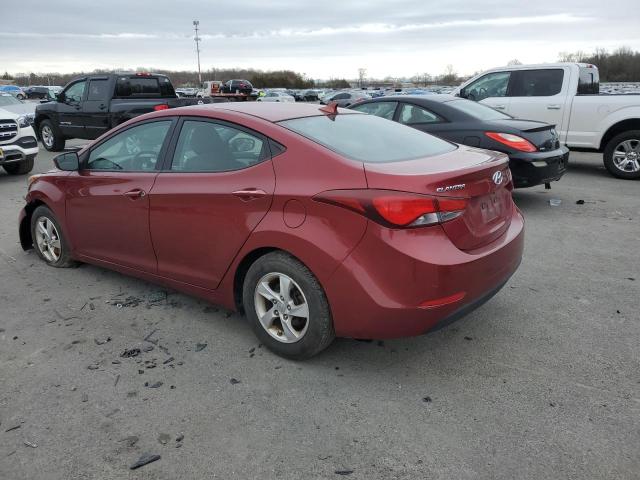 5NPDH4AE7FH564395 - 2015 HYUNDAI ELANTRA SE RED photo 2