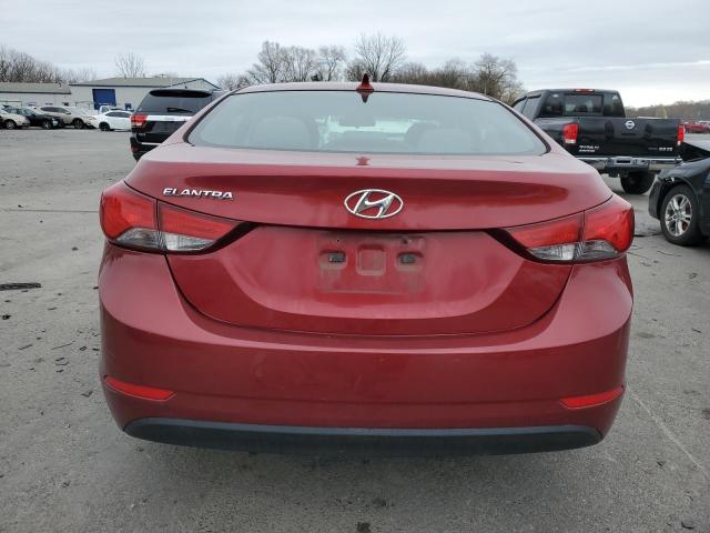 5NPDH4AE7FH564395 - 2015 HYUNDAI ELANTRA SE RED photo 6