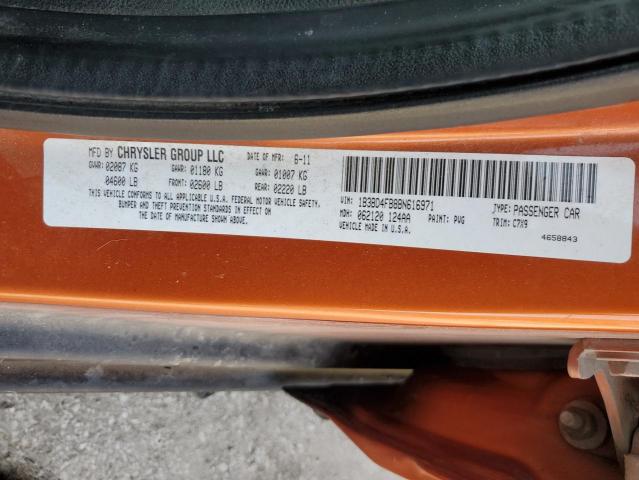1B3BD4FB8BN616971 - 2011 DODGE AVENGER EXPRESS ORANGE photo 12