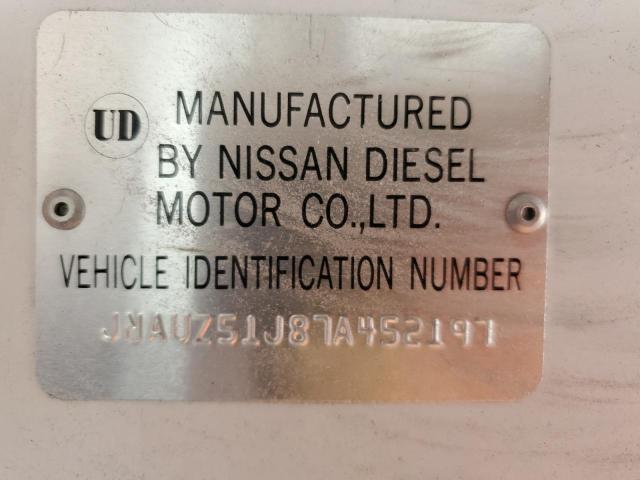 JNAUZ51J87A452197 - 2007 NISSAN DIESEL UD1400 WHITE photo 13