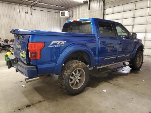 1FTEW1E51JFB60403 - 2018 FORD F150 SUPERCREW BLUE photo 3