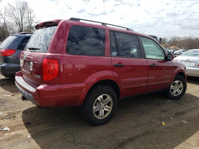 2HKYF18795H500189 - 2005 HONDA PILOT EXL BURGUNDY photo 3