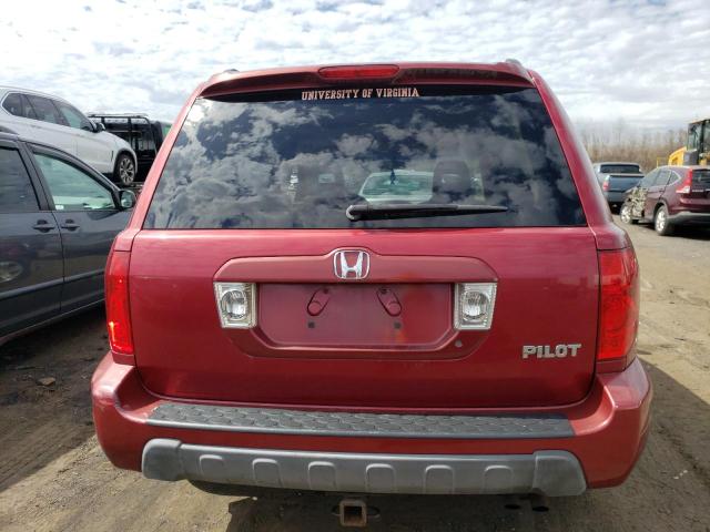 2HKYF18795H500189 - 2005 HONDA PILOT EXL BURGUNDY photo 6