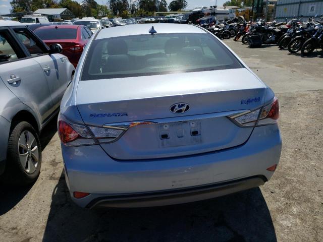 KMHEC4A42FA121102 - 2015 HYUNDAI SONATA HYBRID BLUE photo 6