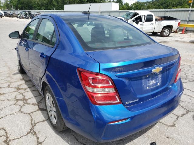 1G1JB5SH3H4130687 - 2017 CHEVROLET SONIC LS 蓝色 照片 3