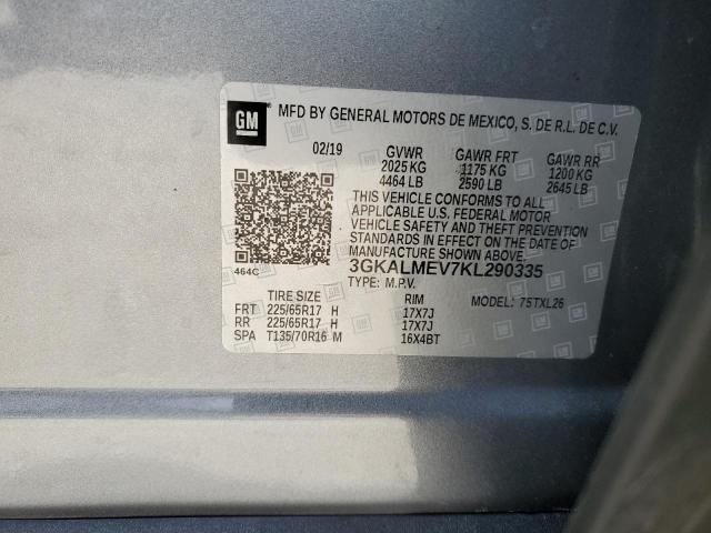 3GKALMEV7KL290335 - 2019 GMC TERRAIN SLE GRAY photo 13