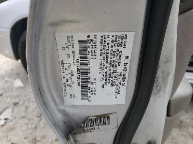 1FAFP53UX5A280888 - 2005 FORD TAURUS SE SILVER photo 12