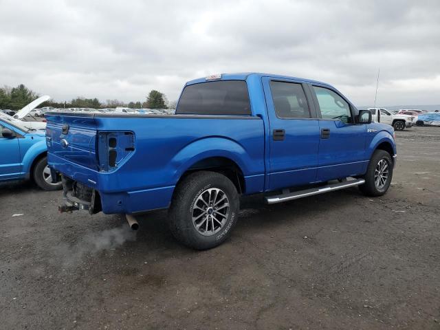 1FTEW1CM5EFA08320 - 2014 FORD F150 SUPERCREW BLUE photo 3