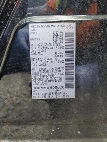 5N1DR2MM4JC608020 - 2018 NISSAN PATHFINDER S BLACK photo 14