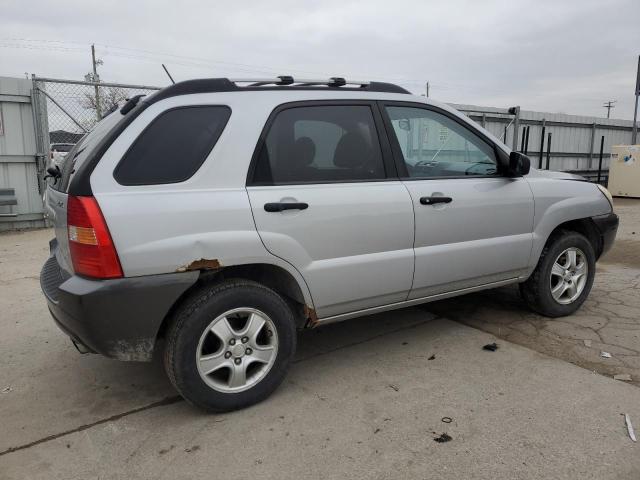 KNDJF724787521909 - 2008 KIA SPORTAGE LX SILVER photo 3