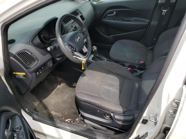 KNADM4A37E6351656 - 2014 KIA RIO LX WHITE photo 7