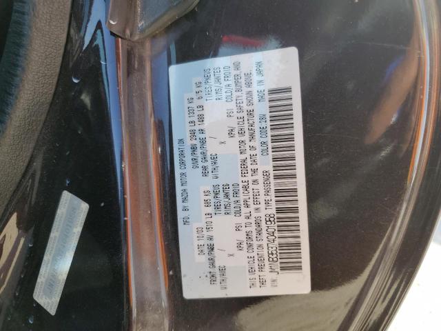 JM1NB353740401958 - 2004 MAZDA MX-5 MIATA BASE BLACK photo 13