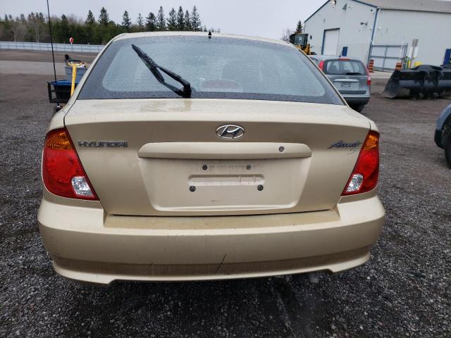 KMHCG55C35U261188 - 2005 HYUNDAI ACCENT GT GOLD photo 6